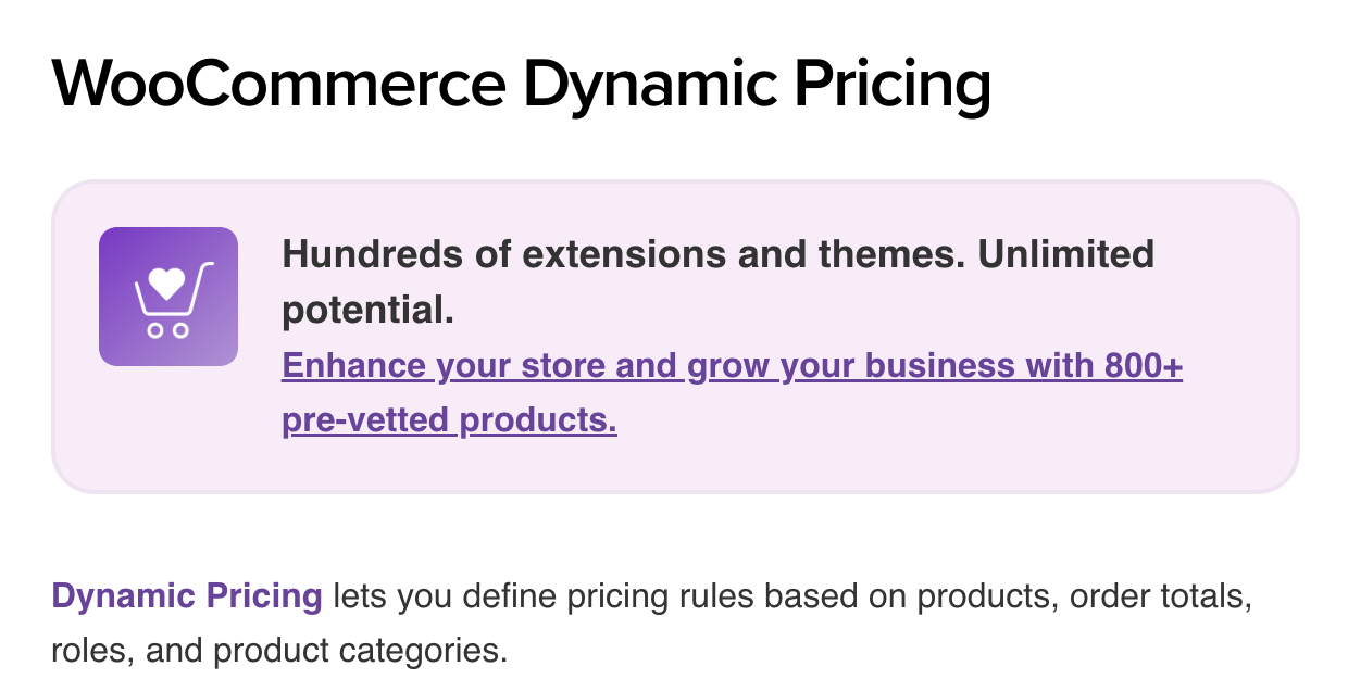 WooCommerce Dynamic Pricing