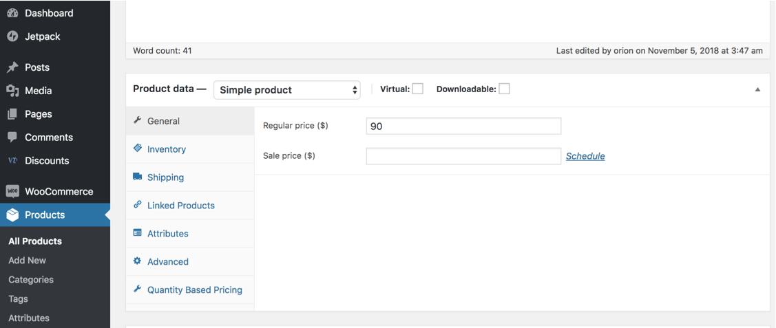 WooCommerce dynamic pricing - simple product example