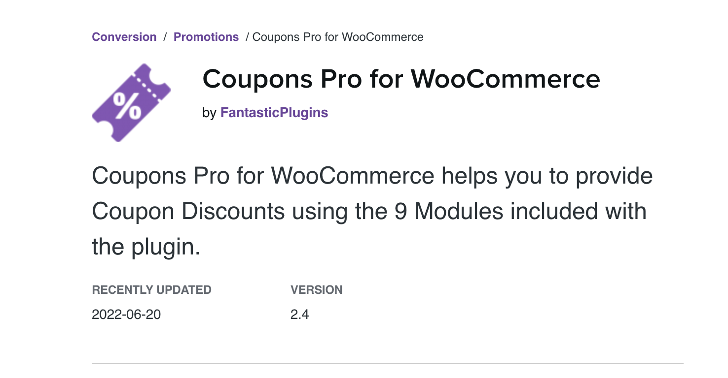 Coupons Pro for Woocommerce